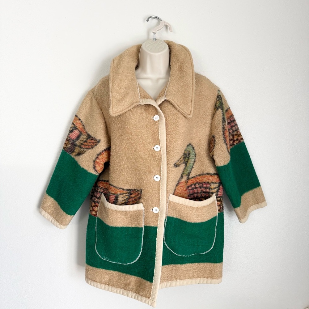 Softpaw Vintage One of A Kind Handmade Duck Blanket Coat
